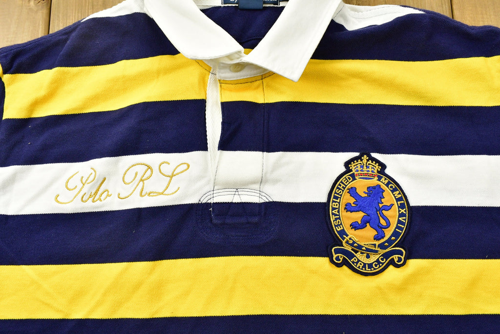 Vintage 1990s Polo Ralph Lauren Embroidered Collared T Shirt
