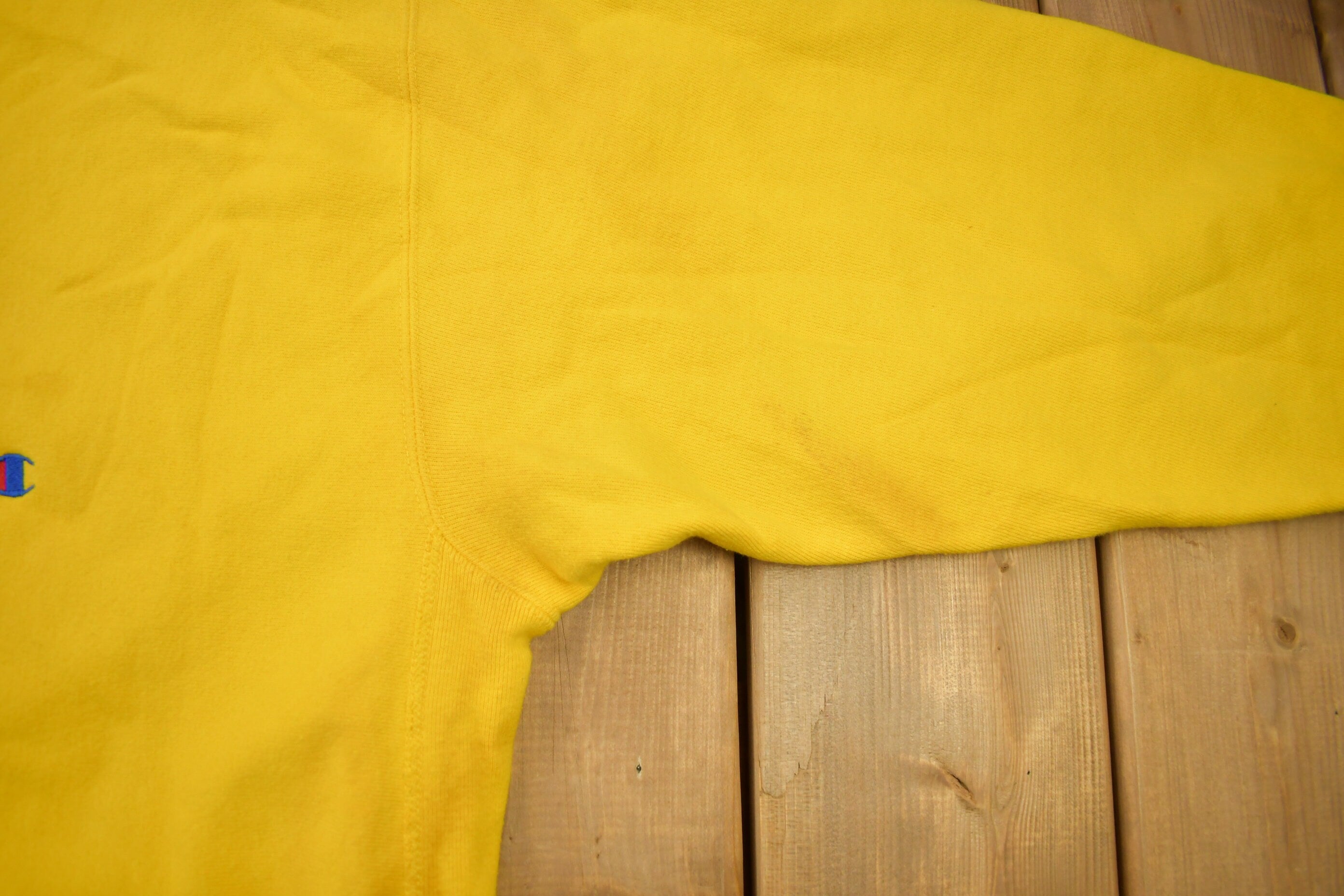 Vintage 1990s Blank Yellow Champion Reverse Weave Crewneck