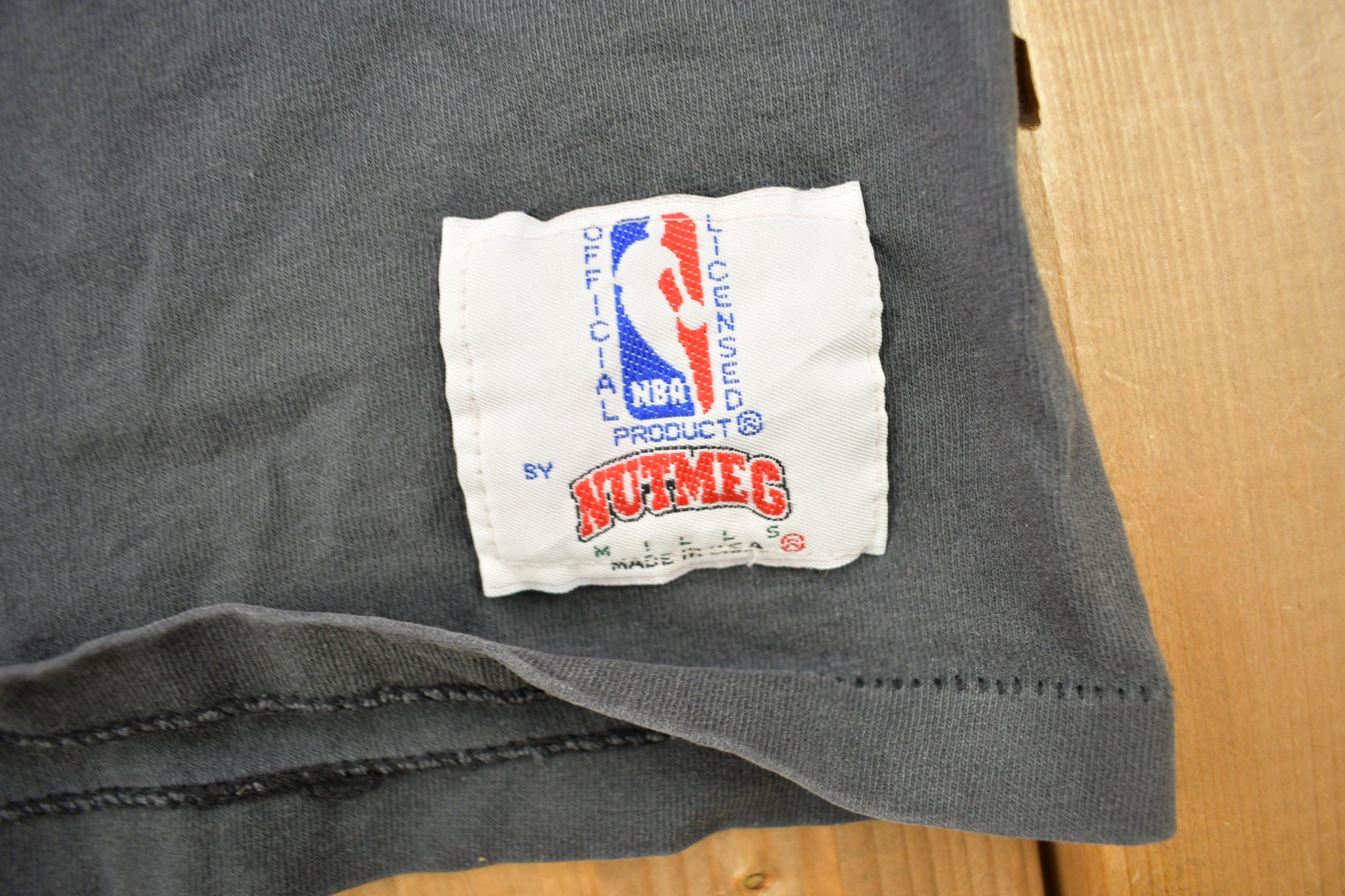 Vintage 1990s Chicago Bulls NBA Triple Threat Jordan Rodman Pippen Graphic T-Shirt