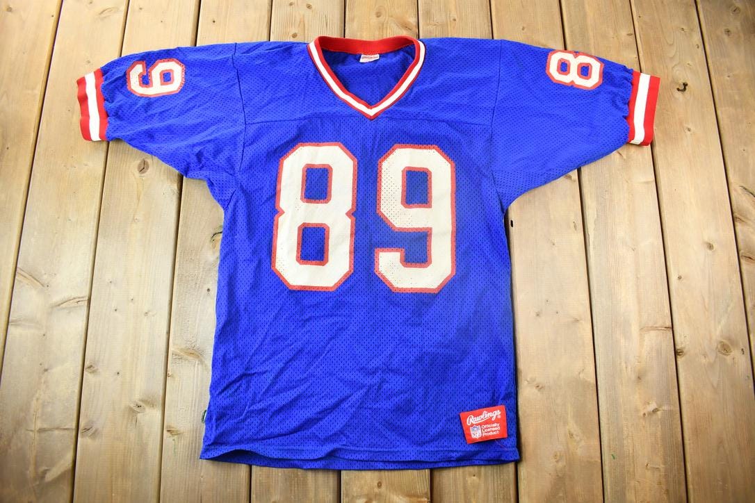 Vintage 1990s Rawlings Blank NFL Football Jersey Size 48