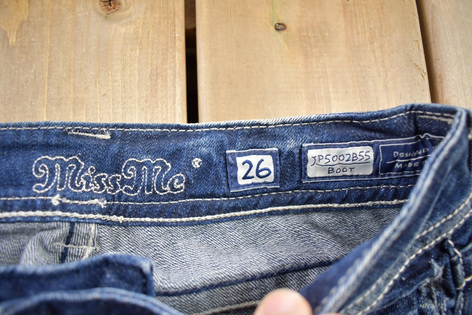 Vintage Y2K Miss Me Bedazzled Low Rise Jeans Size 26x32
