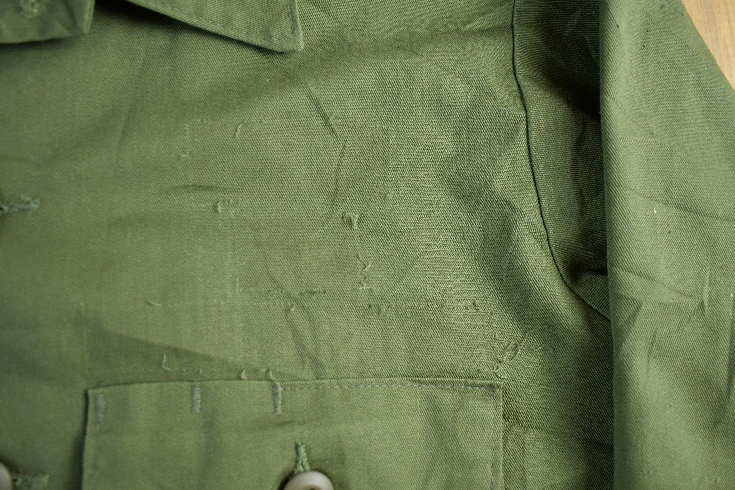 Vintage 1981 Military OG-107 Sateen Shirt Men's Large