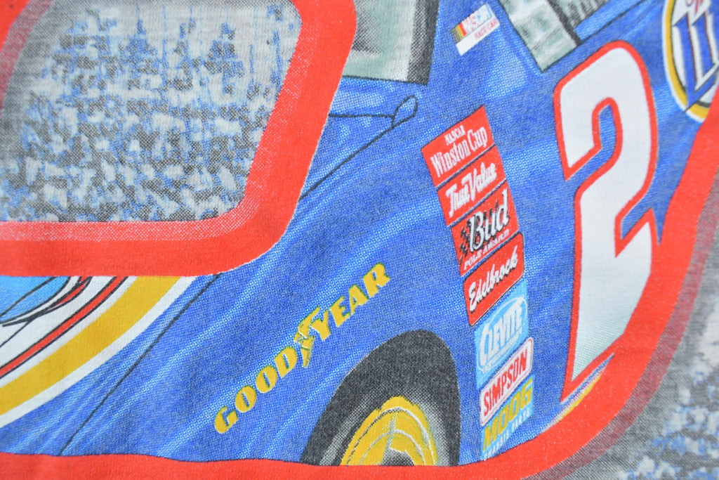 Vintage 1990s Rusty Wallace 2 Working The Gears NASCAR Racing T-Shirt