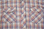 Vintage 1990s Wrangler Plaid Western Style Button Up Rodeo Shirt- Large