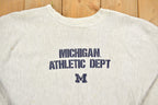 Vintage 1990s Michigan Athletic Dept Reverse Weave Crewneck Sweater