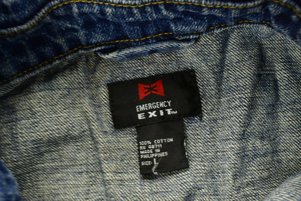 Vintage 1990s Emergency Exit Denim Jean Jacket
