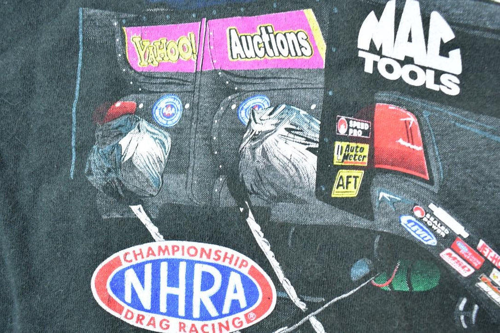 Vintage 1990s John Force NHRA Racing T-Shirt
