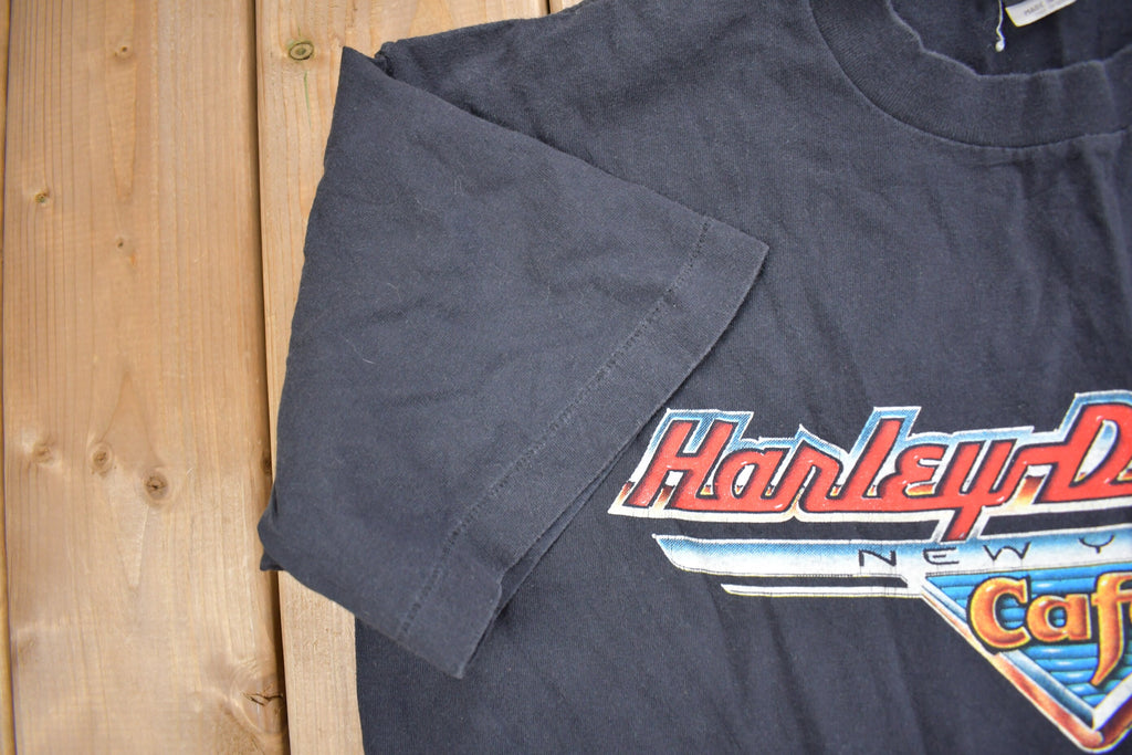 Vintage 1990s Harley Davidson Motorcycles New York Cafe T-Shirt