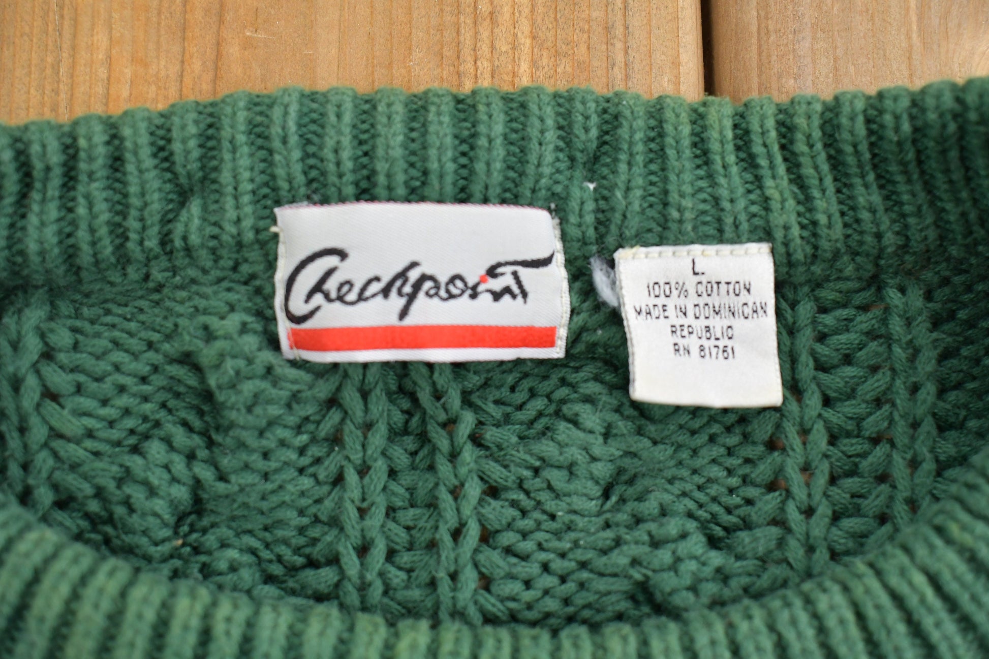 Vintage 1990s Cable Knitted Crewneck Sweater