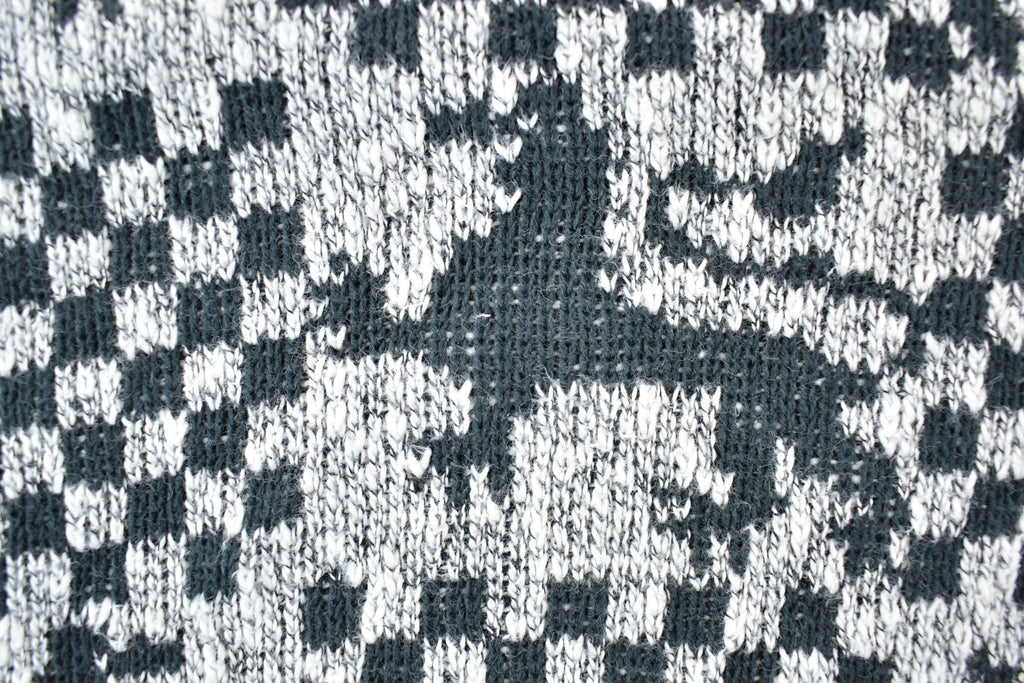 Vintage 1990s Dragon Pattern Knit Collared Sweater  90s Crewneck  Made In USA  Preppy Knit