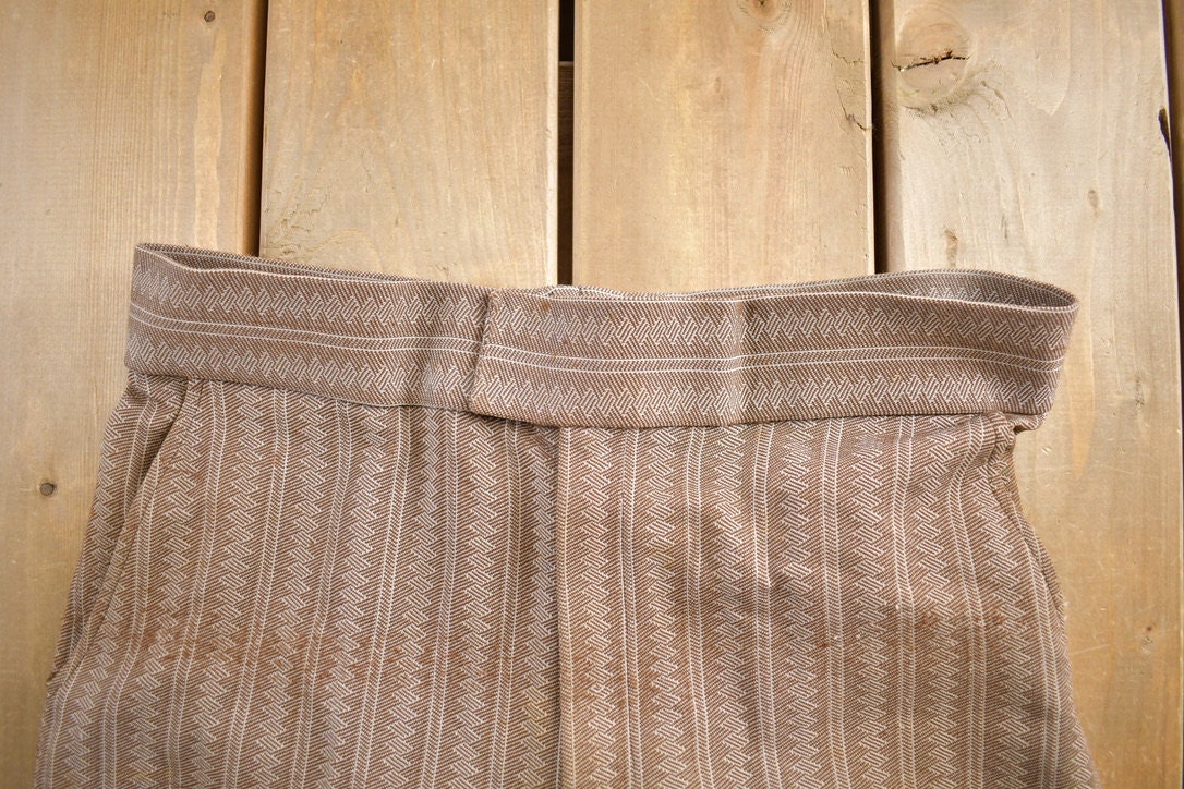 Vintage 1980's Pin Stripe Waistband Trousers Size 32x26