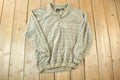 Vintage 1990s Thomson Collared Knit Abstract Pattern Crewneck Sweater  90s Crewneck  Preppy Knits
