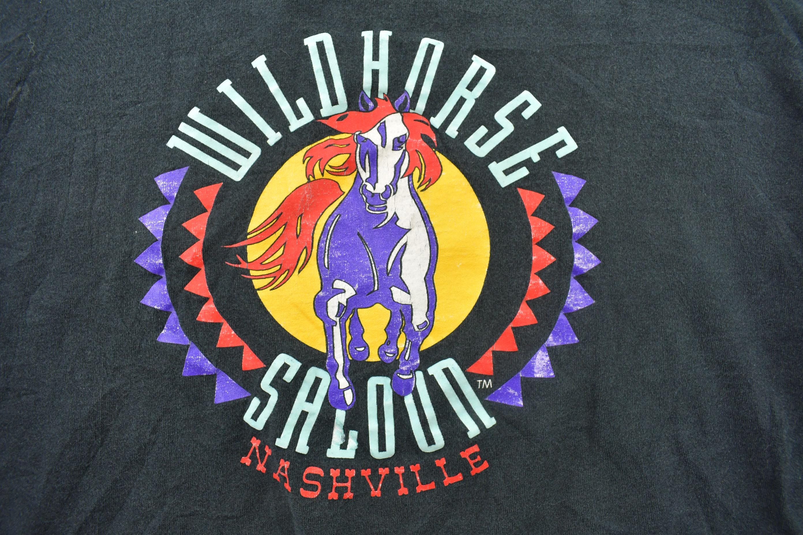 Vintage 1990s Wild Horse Saloon Nashville Graphic T-Shirt