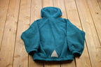 Vintage 1990s L.L. Bean Turquoise Fleece Hoodie