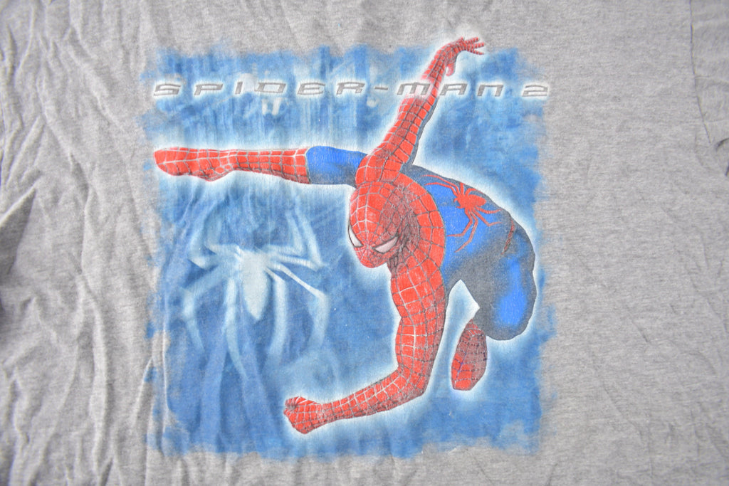 Vintage 2004 Spiderman 2 Marvel Movie Promo T-shirt Size L
