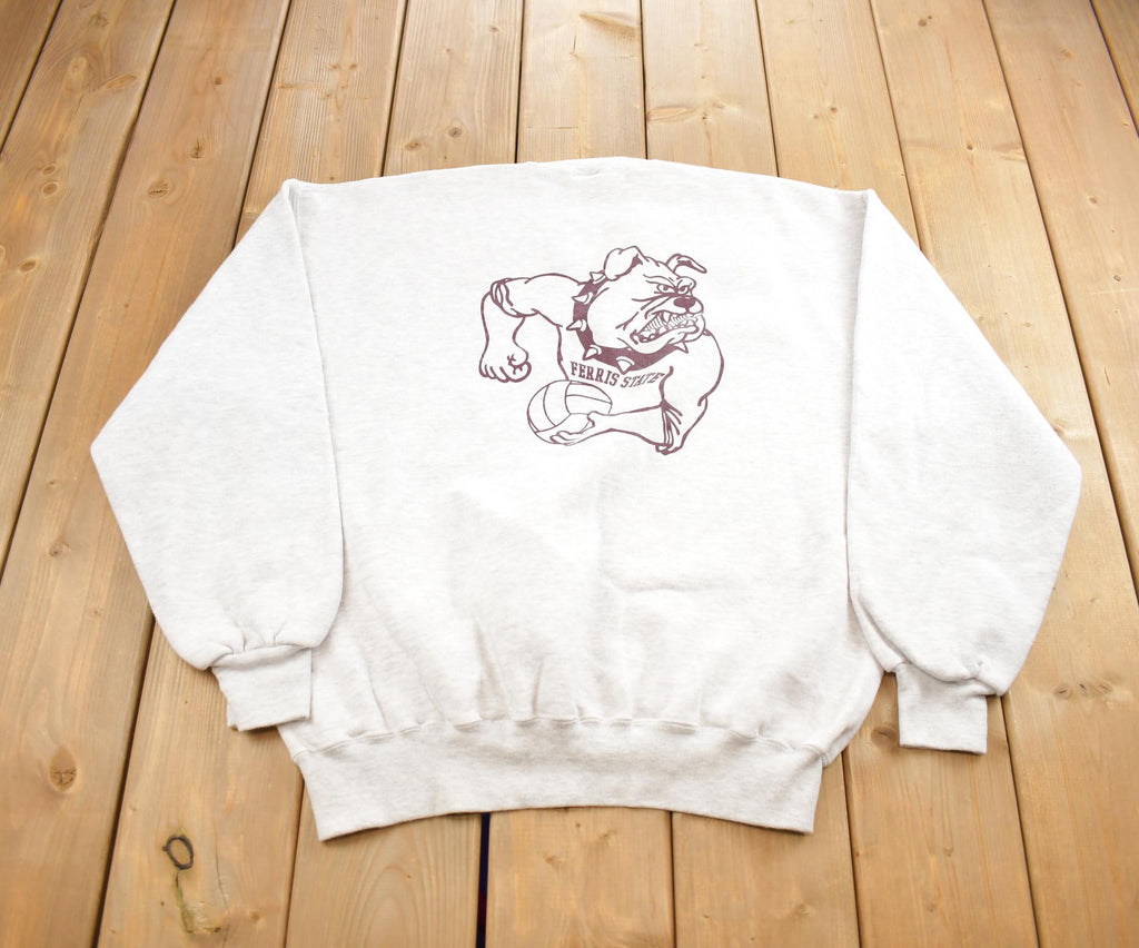 Vintage 1990s Russell Athletic Ferris State Bulldog Volleyball Crewneck Sweatshirt Made In USA
