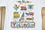 Vintage 1990s Victoria British Colombia Landmarks Souvenir Single Stitch Graphic Travel T-Shirt Made In Canada