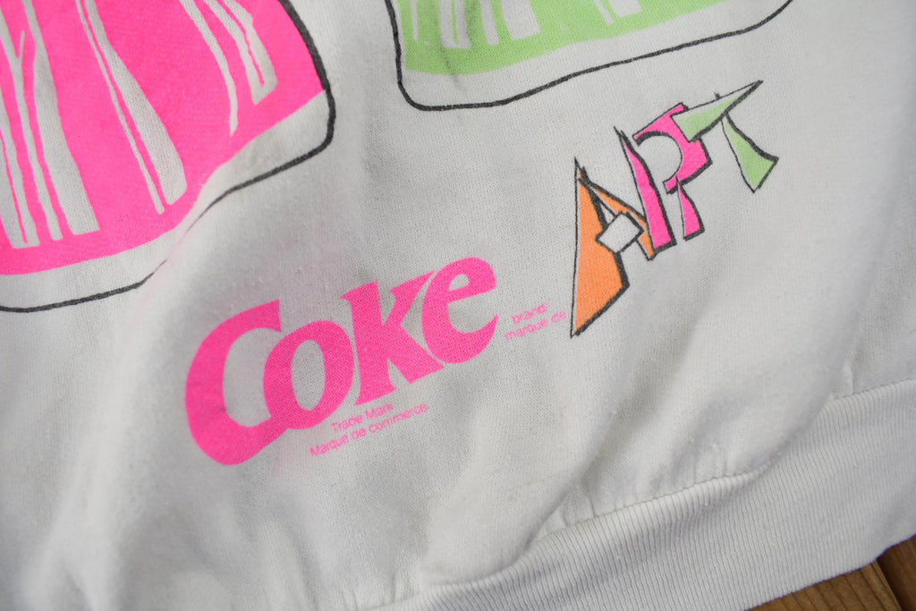 Vintage 1980s Coca Cola Art Graphic Crewneck Sweatshirt