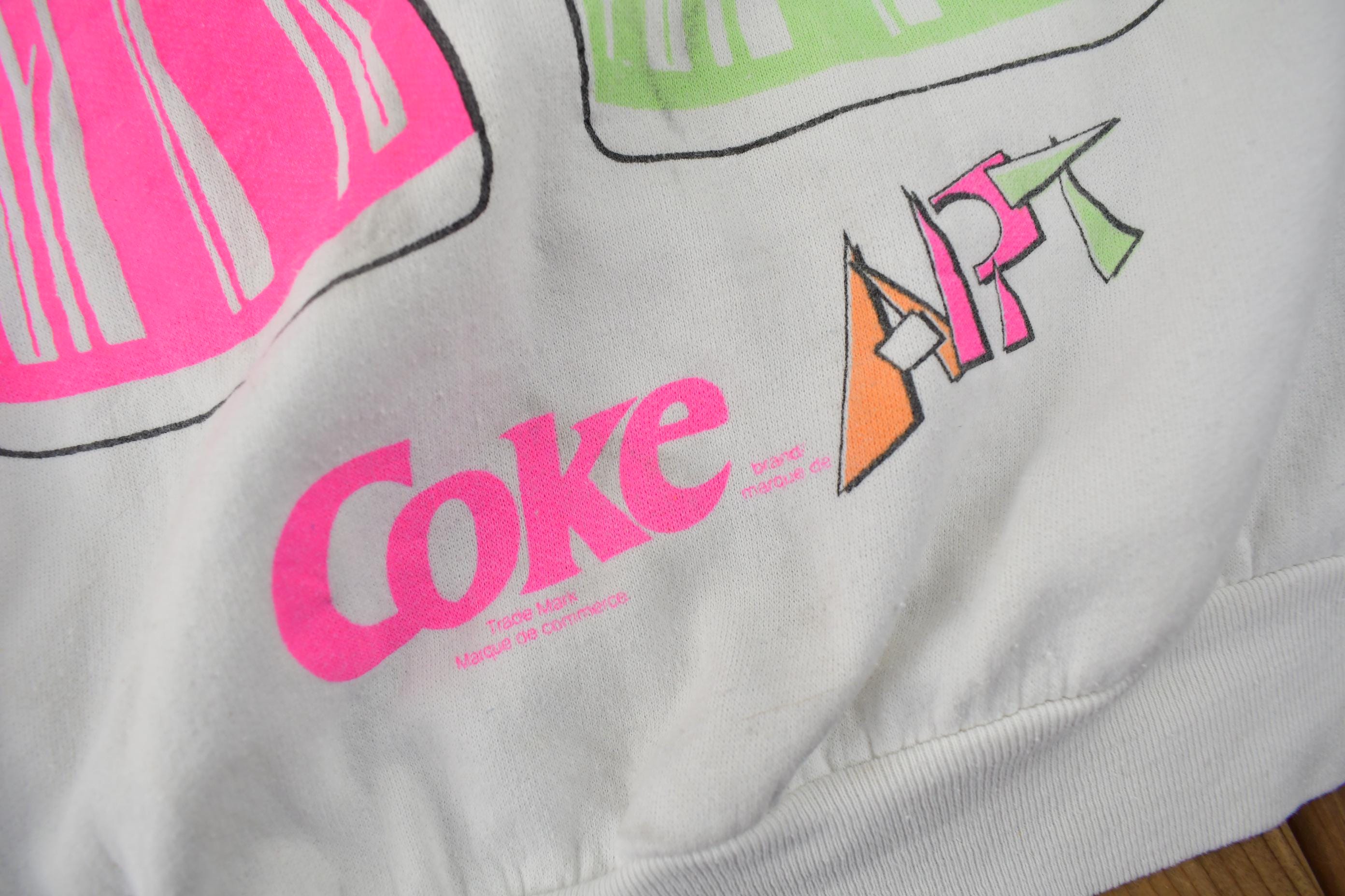Vintage 1980s Coca Cola Art Graphic Crewneck Sweatshirt