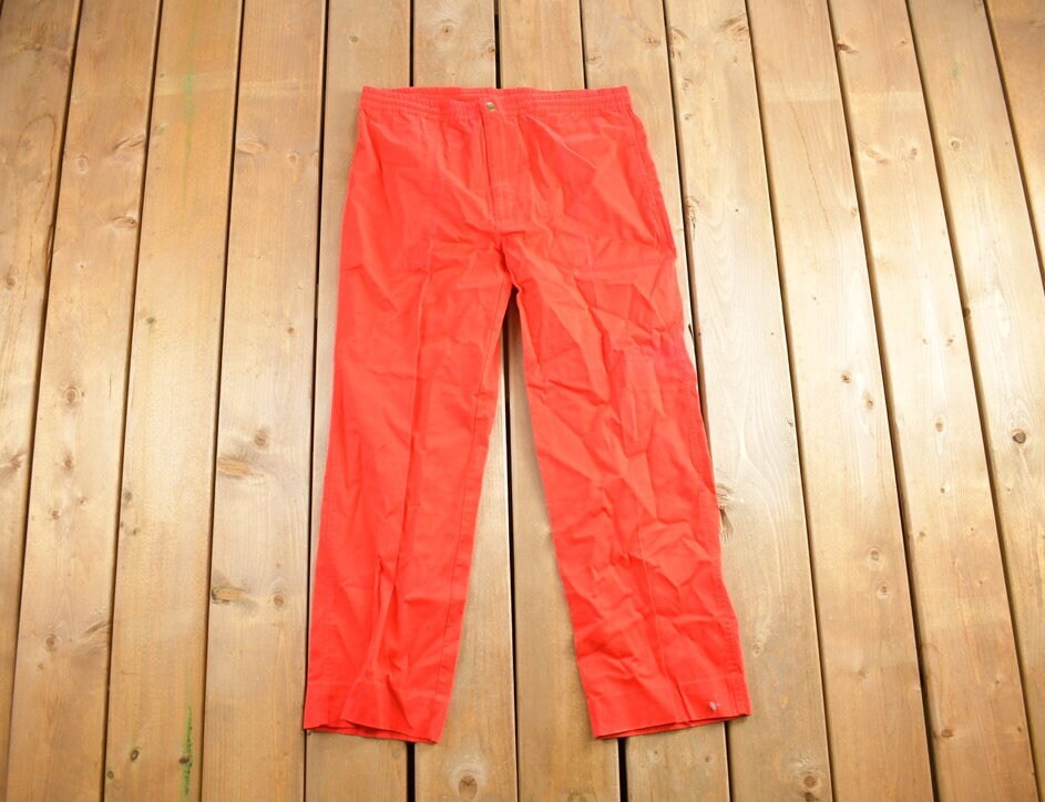 Vintage 1990s Red Draw String Pants Size 34x28