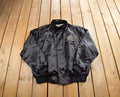 Vintage 1980s Treasure Island Mirage Embroidered Snap Button Satin Jacket Made In USA