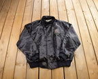 Vintage 1980s Treasure Island Mirage Embroidered Snap Button Satin Jacket Made In USA