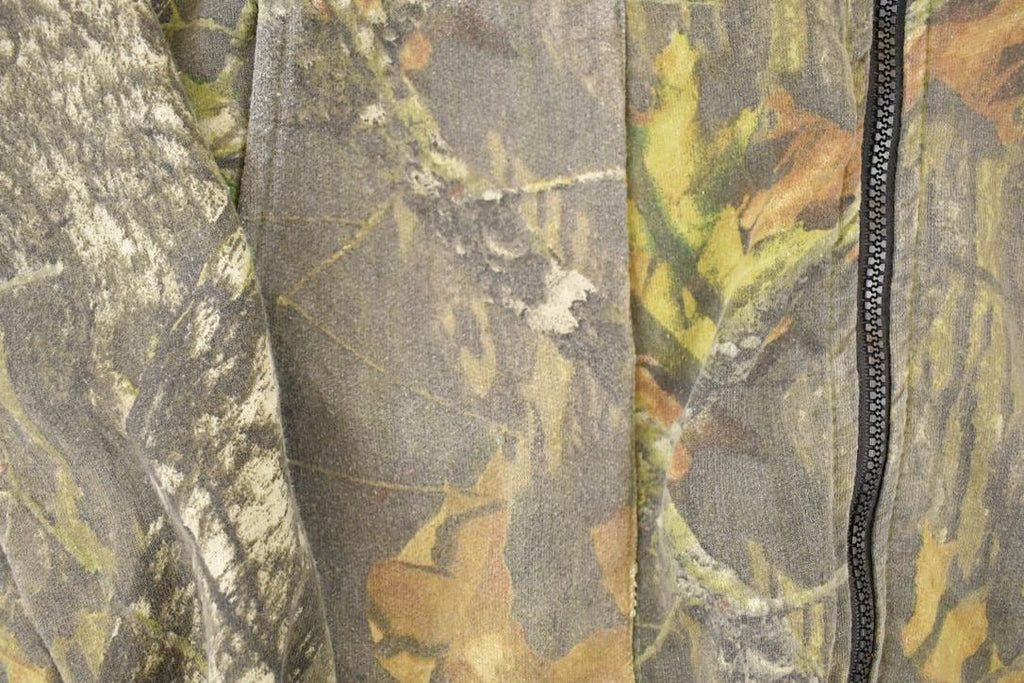 Vintage 1990s Trail Crest AOP Realtree Graphic Print Full Zip Hoodie Sweatshirt Men's L