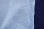 Vintage 1990s Blank Blue Colour Block Zip Up Sweatshirt