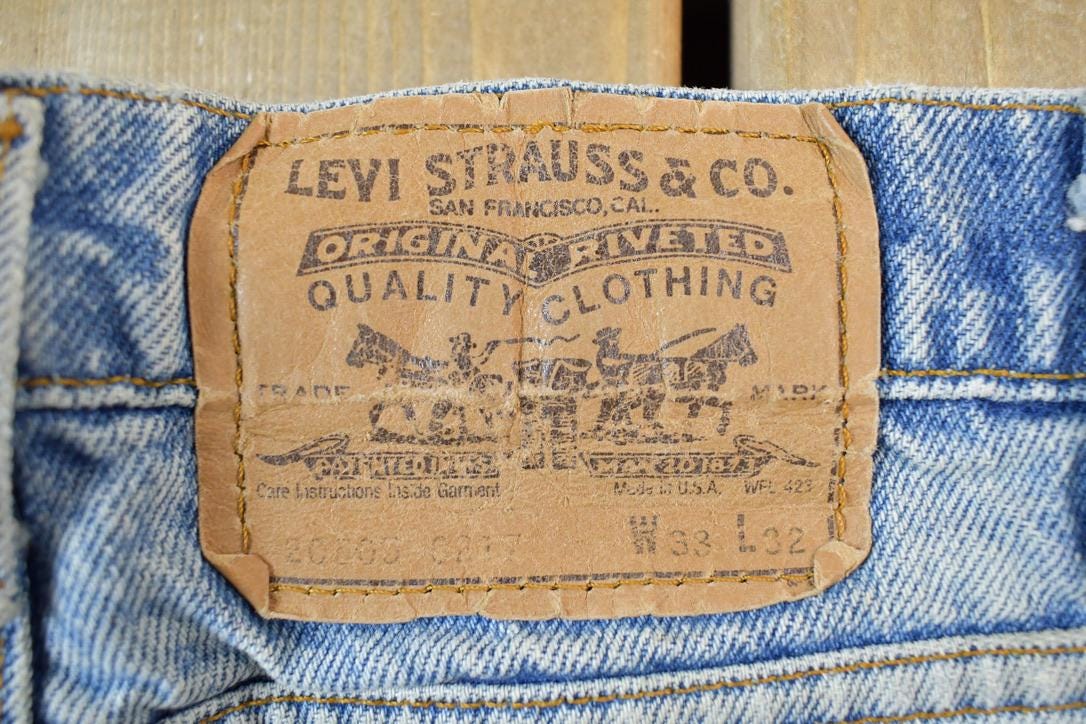 Vintage 1990s Levi Strauss Orange Tab Denim Jeans Size 33 x 32