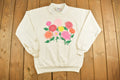 Vintage 1980s Morning Sun Floral Graphic Collared Sweatshirt