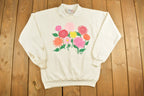 Vintage 1980s Morning Sun Floral Graphic Collared Sweatshirt