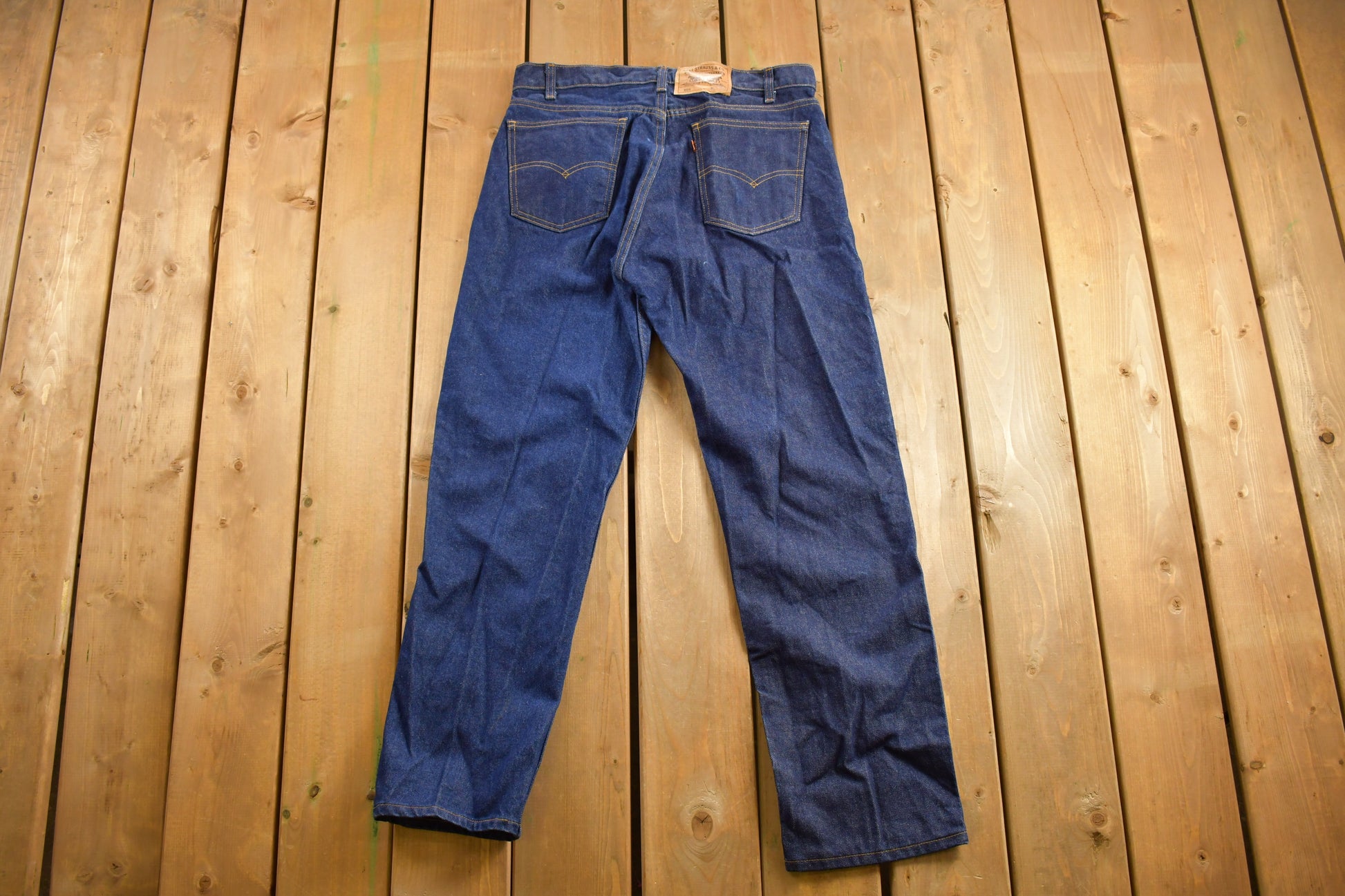 Vintage 1980s Levi's 505 Orange Tab Jeans Size 34 x 31