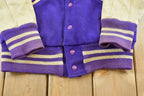 Vintage 1960s King-O Shea Wisconsin Purple Leather Wool Collegiate Varsity Jacket Men's S