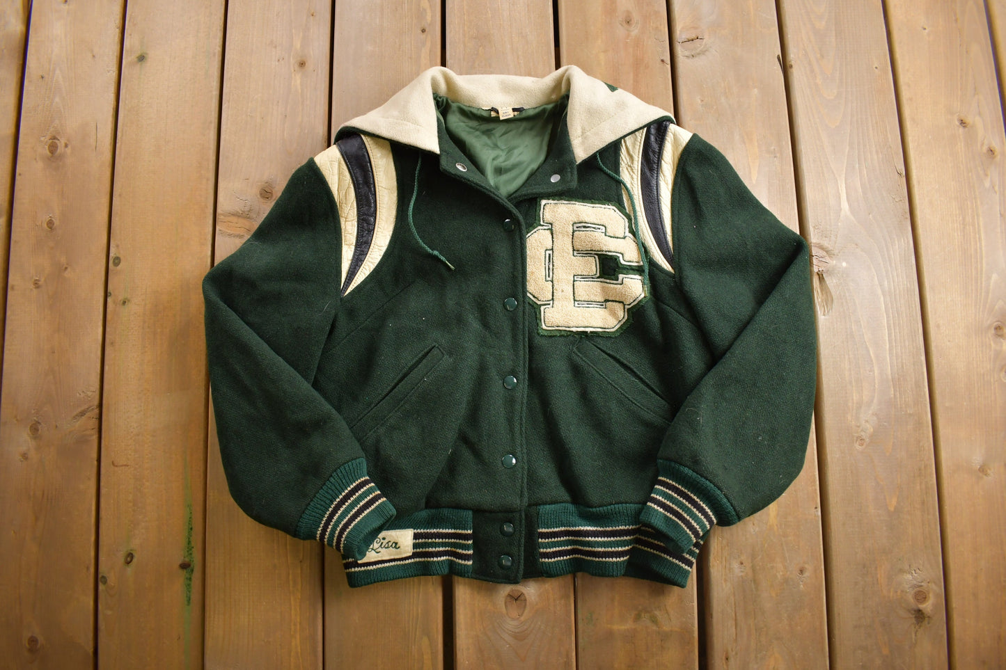 Vintage 1960s Delong Elyria Catholic Varsity Jacket / Embroidered / Streetwear / Panthers / Sportswear / Streetwear / Made in USA / 60s