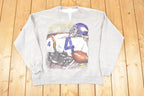 Vintage 1990s Minnesota Vikings Embroidered NFL Crewneck Sweatshirt Men's XL