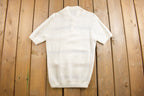 Vintage 1980s Cute Striped Knit Polo Sweater