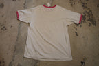 Vintage 1990s Play Till It Hurts Football Graphic Ringer T Shirt