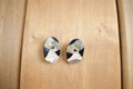Vintage 1980s Crystal Theme Abstract Earrings