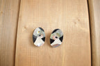 Vintage 1980s Crystal Theme Abstract Earrings