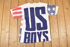Vintage 1991 US Boys Non Stop Wear Souvenir Screen Printed T-Shirt Men's M