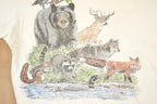 Vintage 1989 Harlequin Forest Animals FAB Outdoorsman Souvenir Travel T-Shirt Men's XL