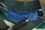 Vintage 1990s Towncraft Horizontal Striped Short Sleeve Henley Graphic T-Shirt