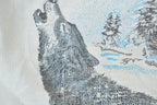 Vintage 1980s Northern Frontier Canada Two Wolves Crewneck