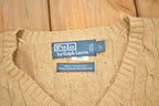 Vintage 1990s Polo Ralph Lauren Tussan Silk Knit V-Neck Sweater