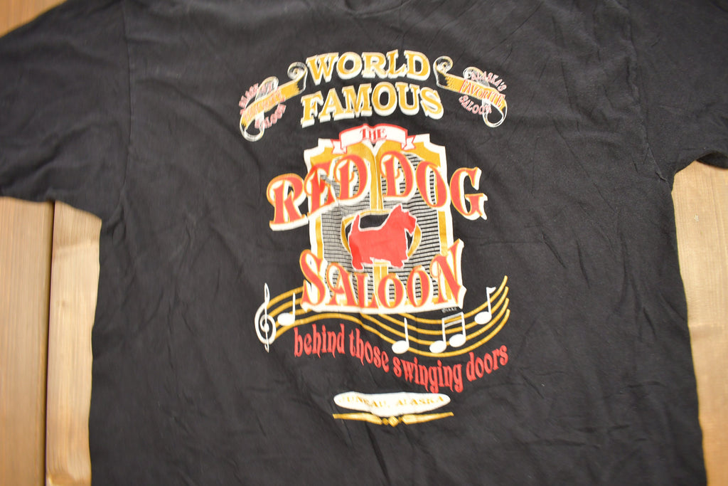 Vintage 1990s Juneau Alaska Red Dog Saloon Souvenir T Shirt