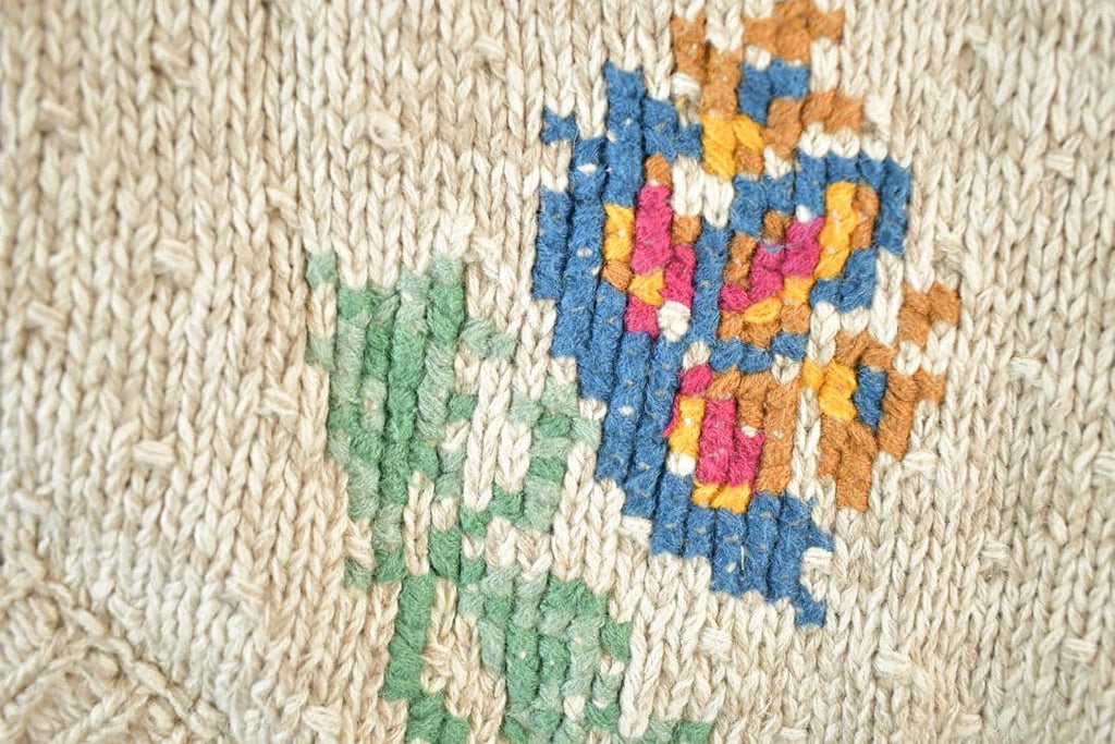 Vintage 1990s Teddi Abstract Knit Cardigan Sweater Vest Womens S