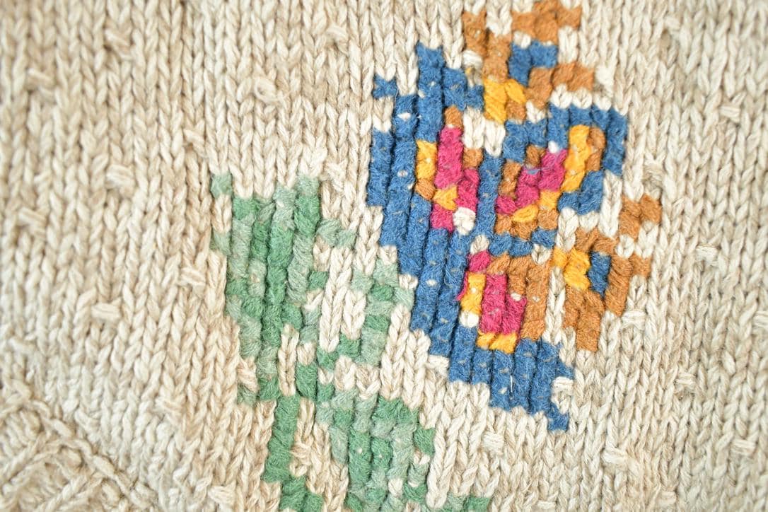 Vintage 1990s Teddi Abstract Knit Cardigan Sweater Vest Womens S