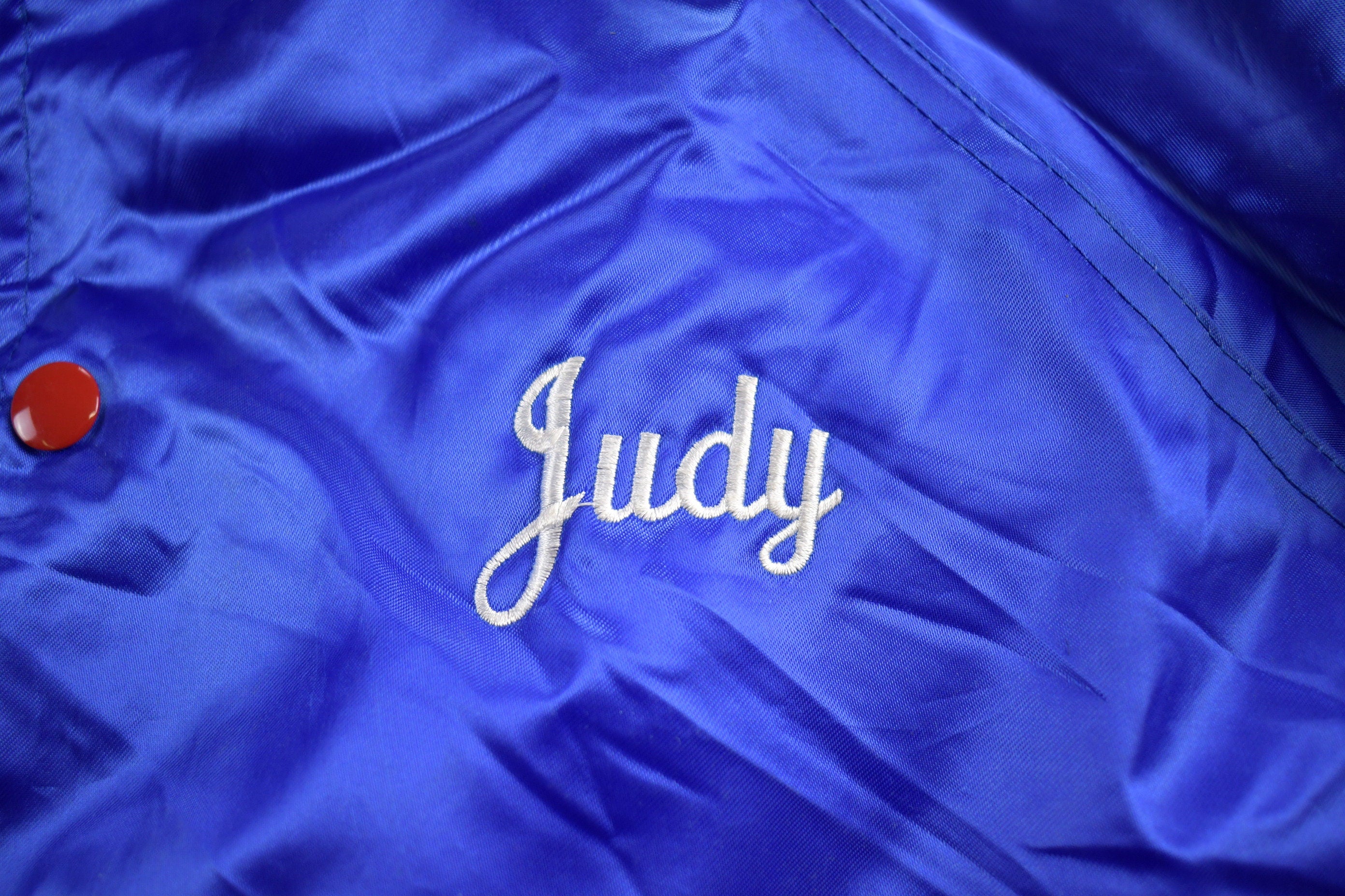 Vintage 1990s Martz's Restoration Satin Bomber Jacket