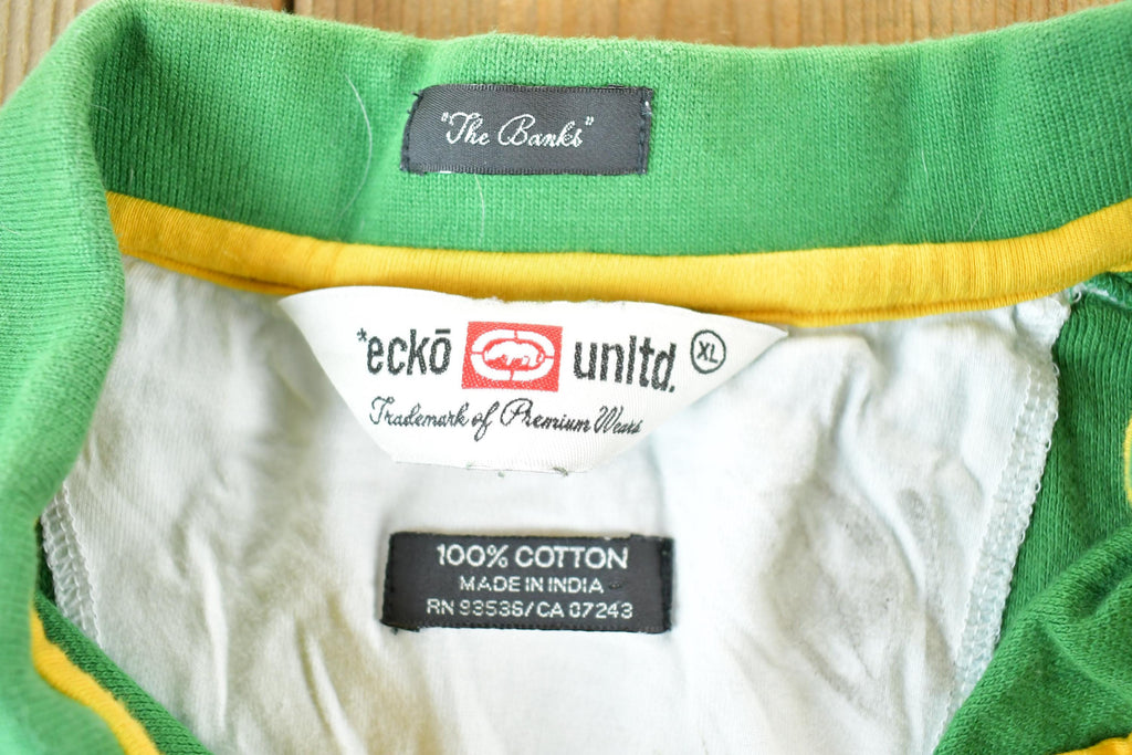 Vintage Y2K Ecko Unltd Quarter Button Up Polo Shirt Men's XL