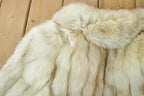 Vintage 1980s Blue Shadow Fox Fur Coat Saga Fox